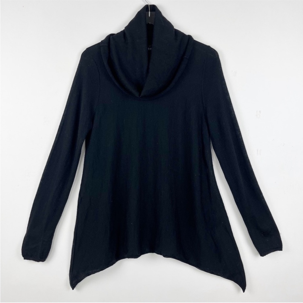 Alice + Olivia Black Cashmere Cowl-neck Long-sleeve